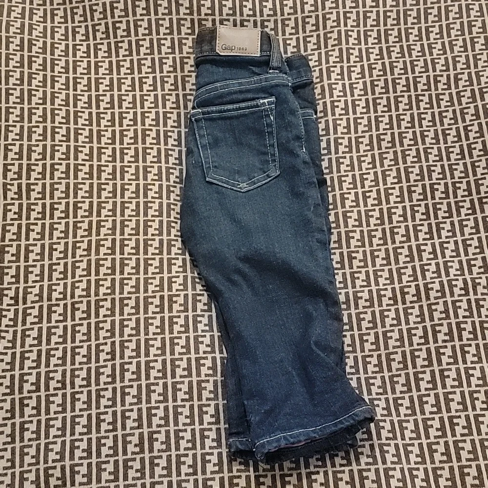 Gap Jeans Buffalo Plaid Flannel Lined Toddler Size 18- 24 months blue jeans pant